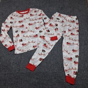 PJ PLACE PAJAMAS SLEEPWEAR ADULT MEN OR WOMEN'S XS/TP‎  SET SANTA & SLEIGH